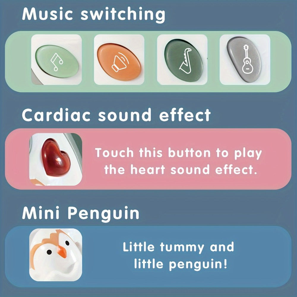 Interactive Dancing Penguin Baby Toy with Music, Lights & Crawling Motion – Infant Tummy Time Learning Toy, Sensory Light Up Musical Toy for Babies 6-12 Months, Easter Basket Stuffer & Baby Gift