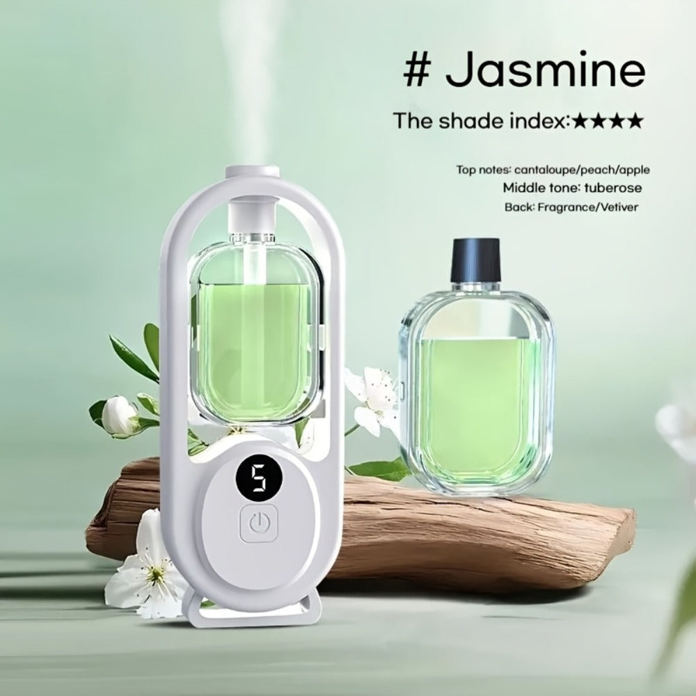 7-Color LED Aromatherapy Diffuser 150ml with USB Power, Ultrasonic Whisper-Quiet Mist, Timer Auto Shut-Off for Bedroom Office Yoga – Bundle with Hilton Gardenia Ocean Jasmine Shangri-La Oils