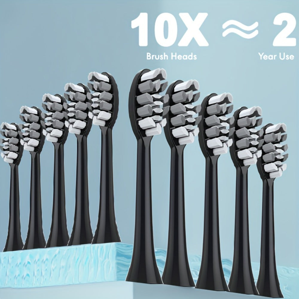 IPX8 Sonic Electric Toothbrush with 8 Replacement Brush Heads — Metal Shaft, USB Rechargeable 500mAh, Travel Case & Holder, Deep Plaque Removal for Adults Men & Women, 5 Colors