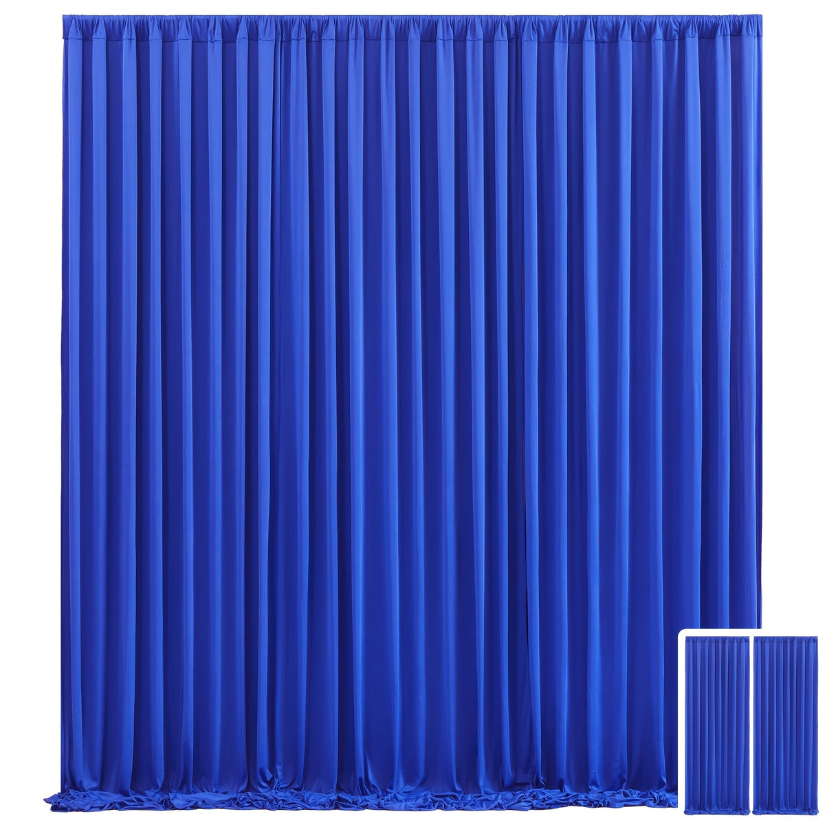 Draped Backdrop Curtains 2-Pack 10x10ft – Luxe Soft Non-Transparent Wrinkle-Free Fabric with Pole Pocket for Wedding, Birthday, Bridal Shower, Graduation, Prom & Holiday Party Decoration