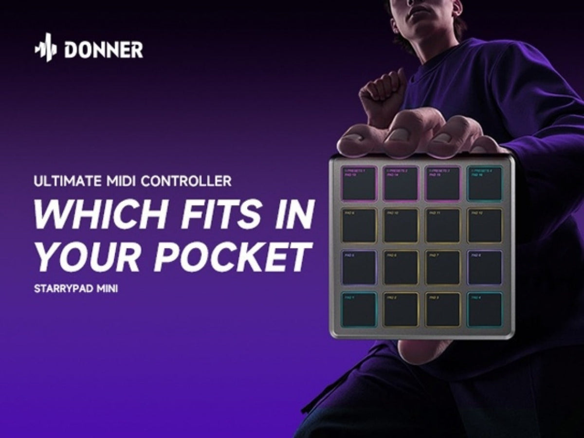 Donner Starrypad Mini MIDI Controller with 16 RGB Pads and Wireless detail image - detail view 9