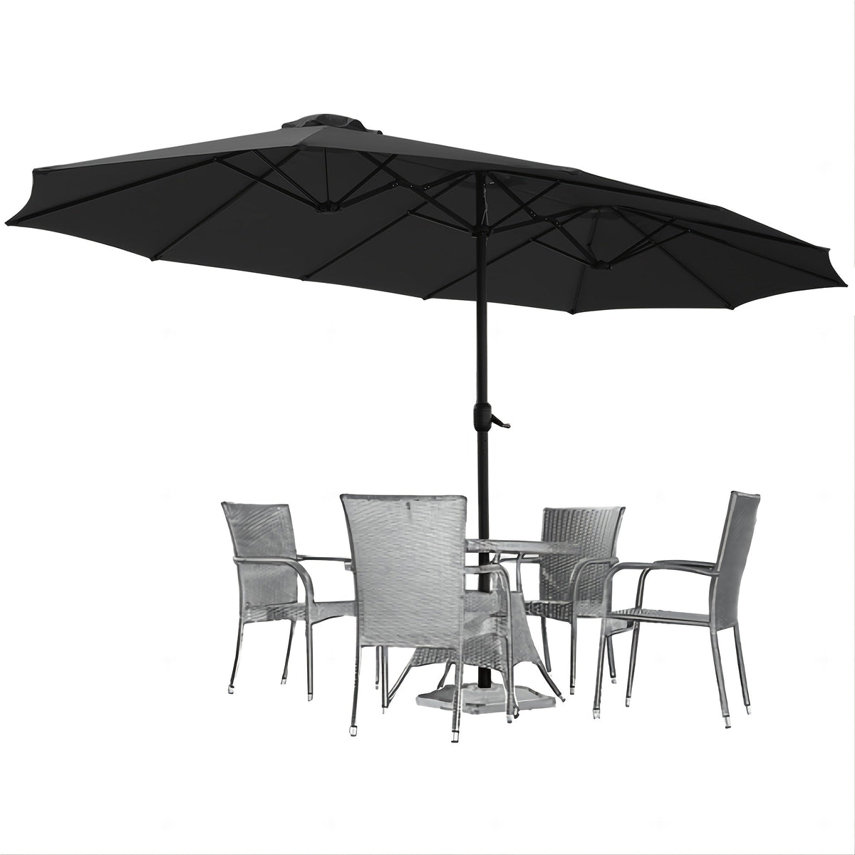 Patio Umbrella shown in the Black option