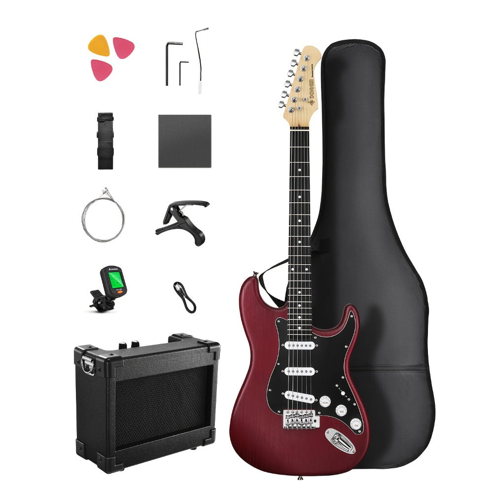 DST-80 Full Size Electric Guitar Kit with SSS Pickups and Amplifier detail image - detail view 9