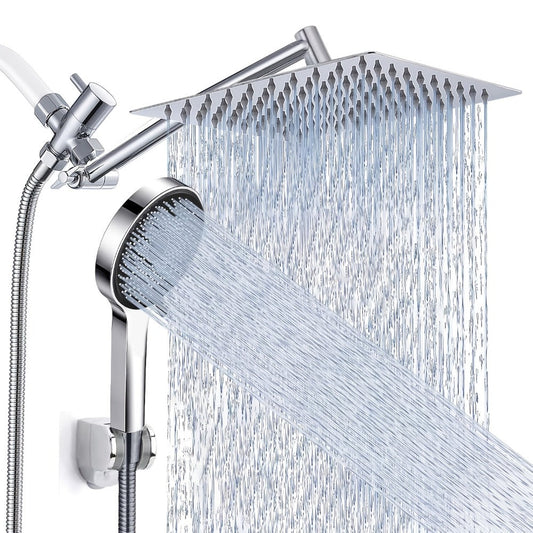 Rainfall and Handheld Shower Head Combo, 9 Settings, 8/10/12-Inch Options