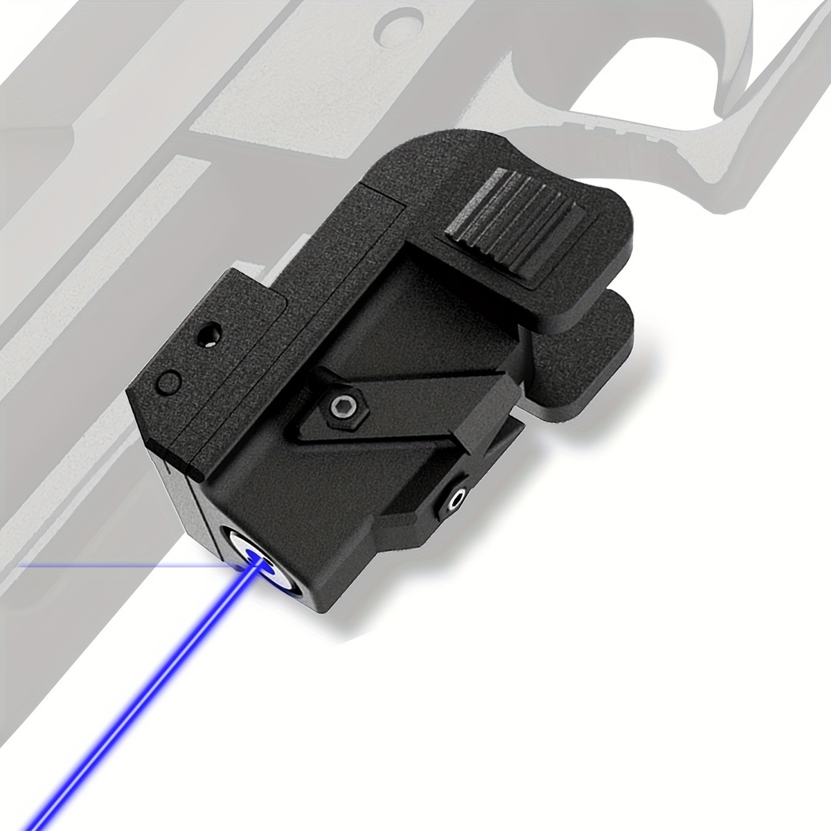 Laser Sight for Picatinny Rail Pistols – Green Red Blue Laser, CNC Aluminum, Low Profile, USB Rechargeable, 5-Hour Runtime, Fits Compact & Full-Size Handguns
