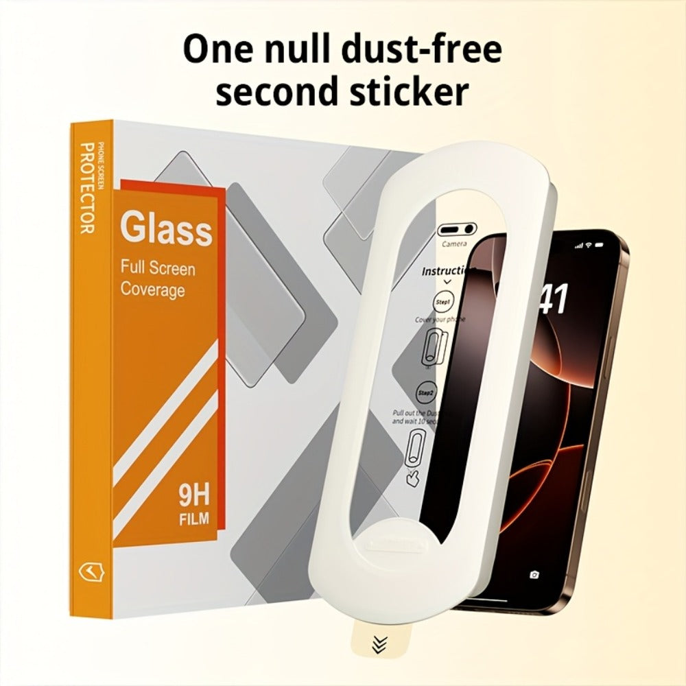 9H Tempered Glass Screen Protector for iPhone 8-Pack with Alignment Tool – 4 Screen + 4 Camera Lens, HD Clear, Bubble-Free, Case Compatible, iPhone 16 Pro Max / 15 / 14 / 13 / 12 / 11 Series