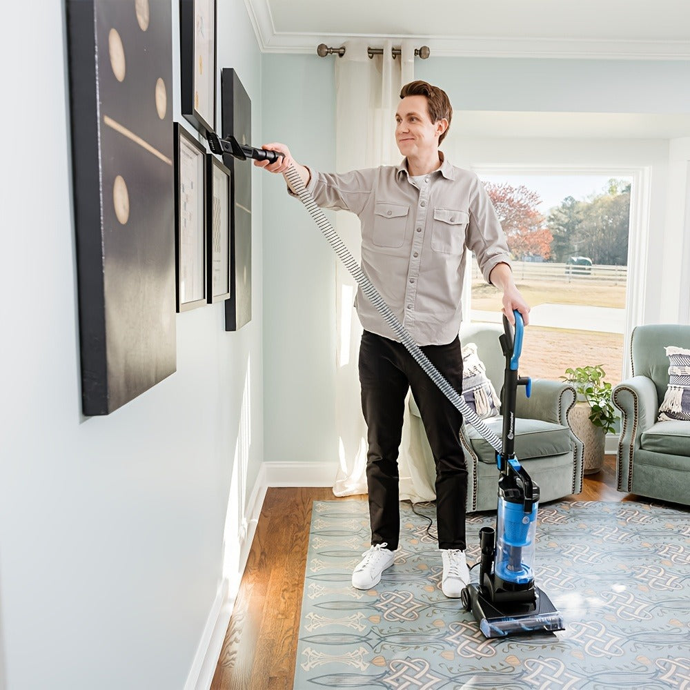 Bagless Upright Vacuum 1150W Cyclone Filtration Large Dust Cup 17ft Cord Corded Floor Cleaner for Carpet Hard Floor Pet Hair Home Deep Cleaning