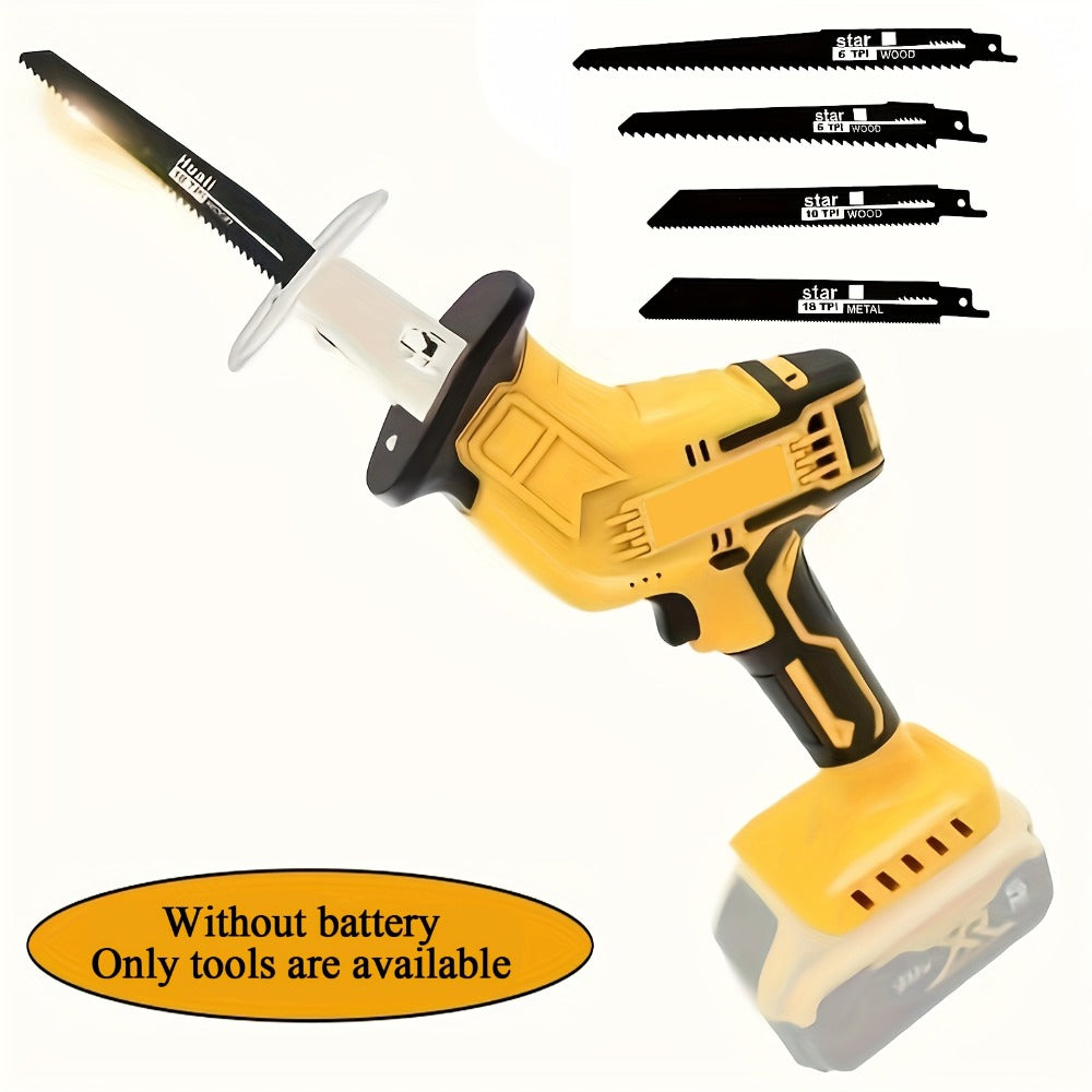 Reciprocating Saw Brushless Cordless for DeWalt 20V Battery – 0-3500 SPM Variable Speed, Tool-Free Blade Change, 4 Saw Blades Included, for Wood, Metal & PVC Cutting (Battery Not Included)