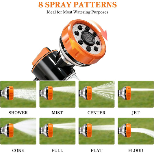 Dog Wash Hose Attachment with 8 Spray Patterns and 100 mL Soap Dispenser