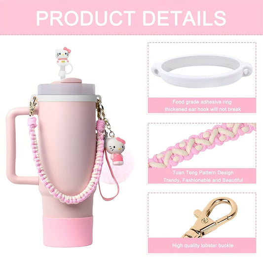Tumbler Accessory Set with Foam Handle Strap and Silicone Boot, 4 Designs