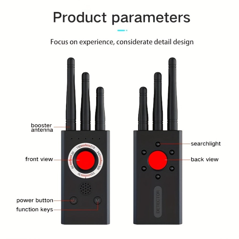 Portable Privacy Scanner Rechargeable – Detects Hidden Cameras, Infrared Wireless Cameras & USB Charging Bugs, No Wireless Signal Transmission, Passive Detection for Travel, Hotel & Home Security