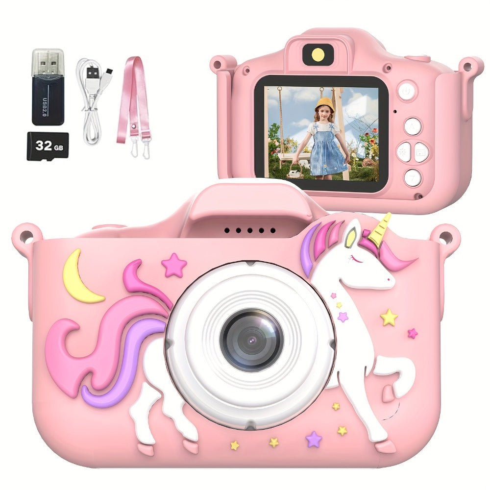 Kids Digital Camera with 1080P Video, 6 Photo Modes and 32GB Memory Card
