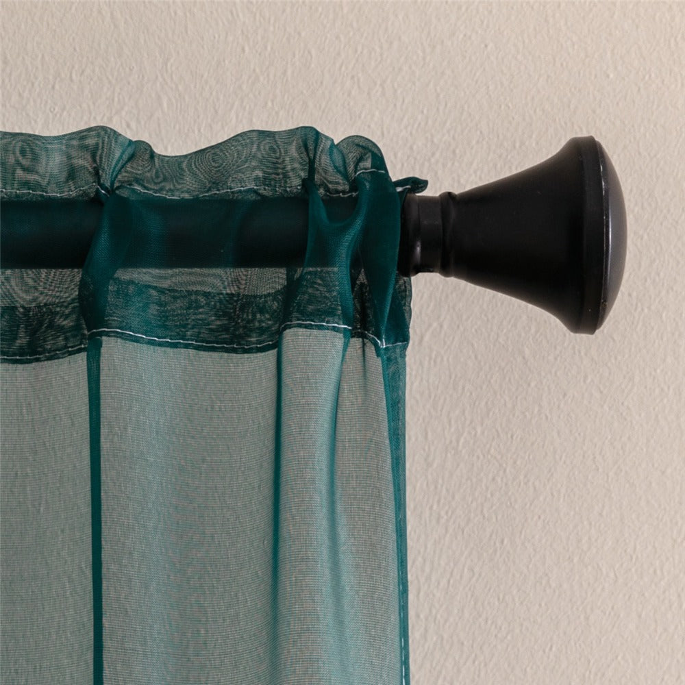 Sheer Curtains 2 Panels Rod Pocket – Light Filtering Privacy Window Drapes for Living Room Bedroom Modern Home Decor