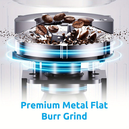 Electric Burr Coffee Grinder, 25 Grind Settings, Digital Timer Display, Black