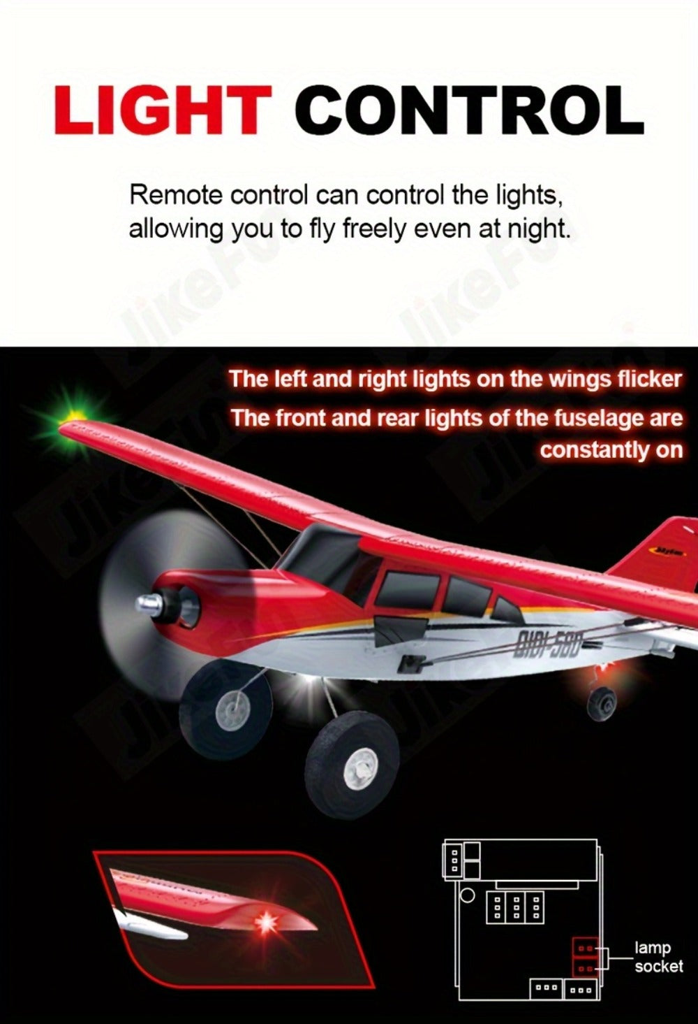 QIDI560 M7 Brushless RC Airplane, 6-Channel Fixed-Wing, 6-Axis Gyro
