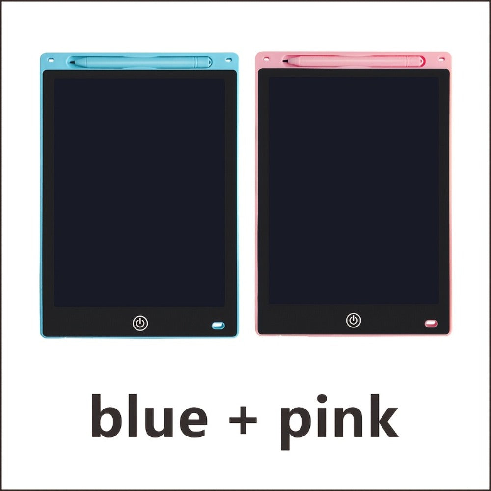 Kids Drawing Tablet 2 Pack 10 Inch Colorful LCD – Reusable Electronic Doodle Pad Educational Learning Toy for Boys & Girls Ages 3-6 | Portable Gift for Home School Travel Blue+Pink