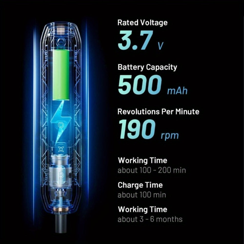 180-in-1 Electric Screwdriver Set with 160 Magnetic Bits, 3 Torque Settings Cordless Repair Kit for iPhone MacBook Laptop Camera Watch Tablet Game Console