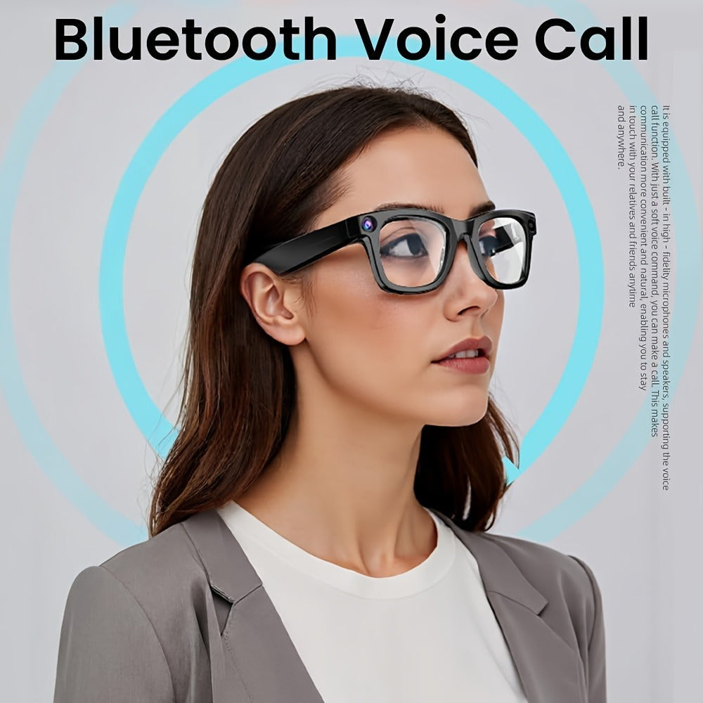 AI Voice Control Camera Glasses 8MP Ultra-Wide HD 1080P – Bluetooth 5.4, WiFi, Immersive Audio, Blue Light Blocking, 4H Playtime, Sunglasses & Clear Lens for Men Women