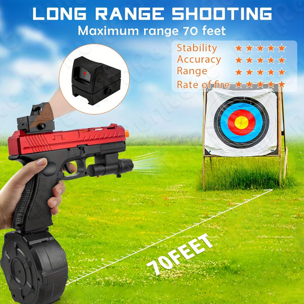 Rechargeable Gel Blaster Splatter Ball Rifle – Full Auto Electric Shooting Toy, High-Speed, Long Battery Life, Indoor Outdoor Team Battle Game for Ages 12+, Halloween & Christmas Gift for Teens