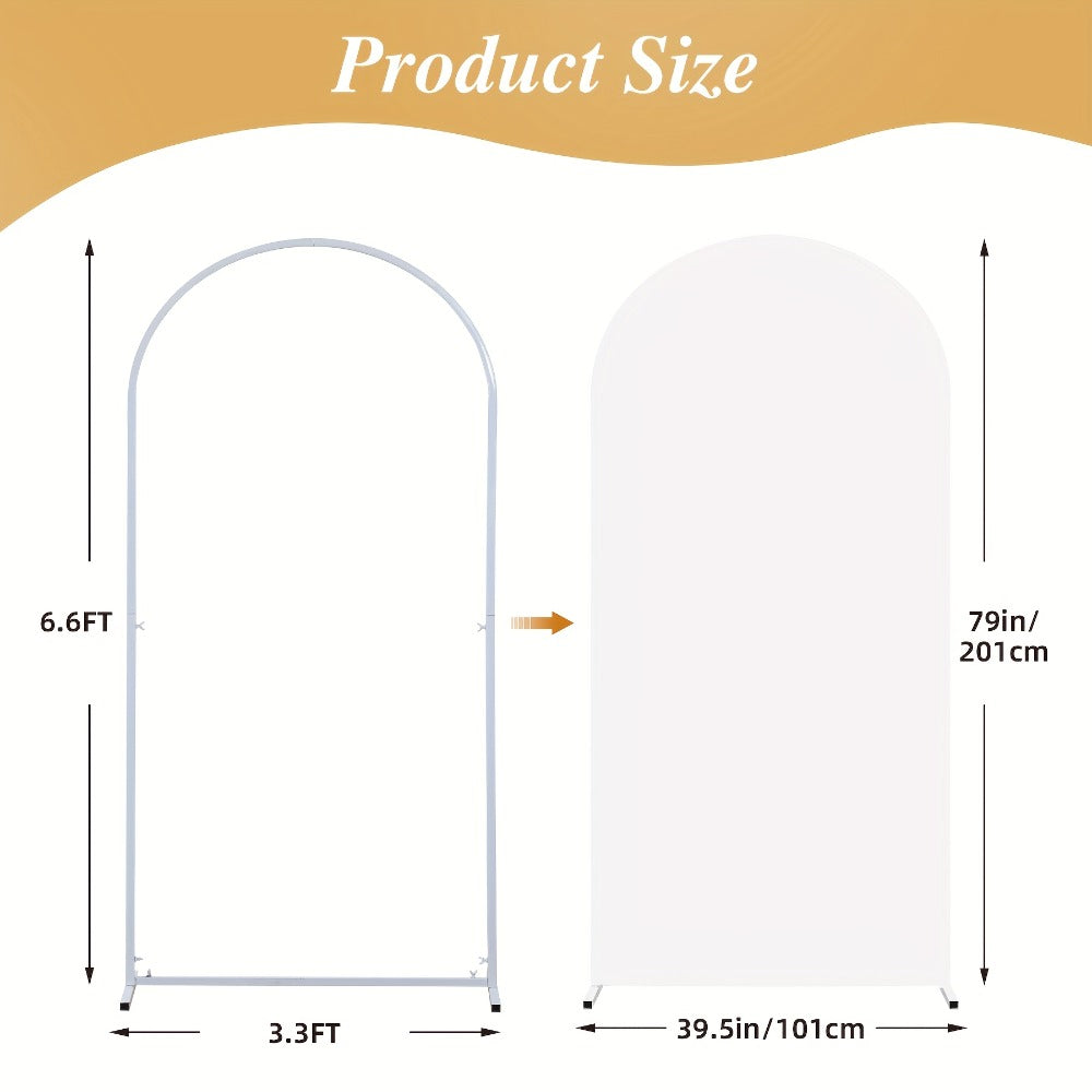 Spandex Arch Backdrop 2 Pack 6Ft x 6.6Ft Wrinkle-Free Stretch Photography Background with Bottom Zipper, Polyester Arched Cover Photo Prop for Wedding, Party, Gender Reveal & Birthday Decoration