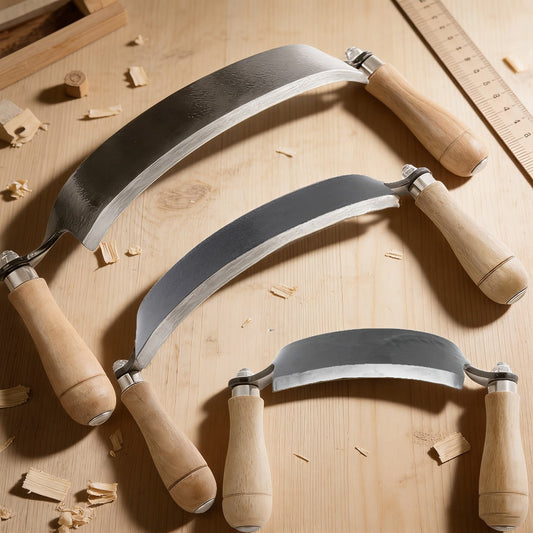 Curved Draw Knife for Debarking and Wood Shaving, 5-, 8-, or 10-Inch Blade