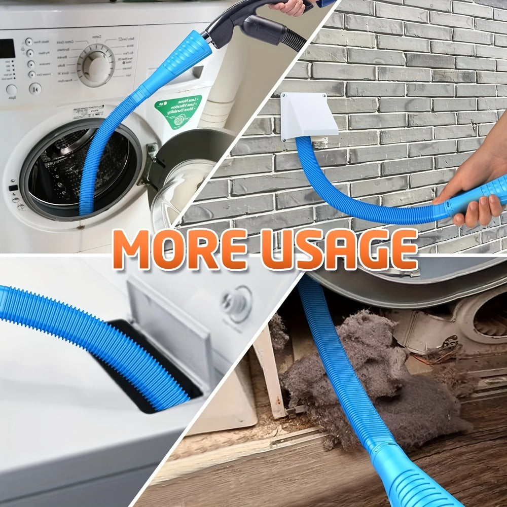 Dryer Vent Cleaner Kit Vacuum Hose Attachment Lint Remover Brush Flexible Dryer Duct Cleaning Tool for Removing Lint Debris Blockage from Dryer Vents and Exhaust Ducts