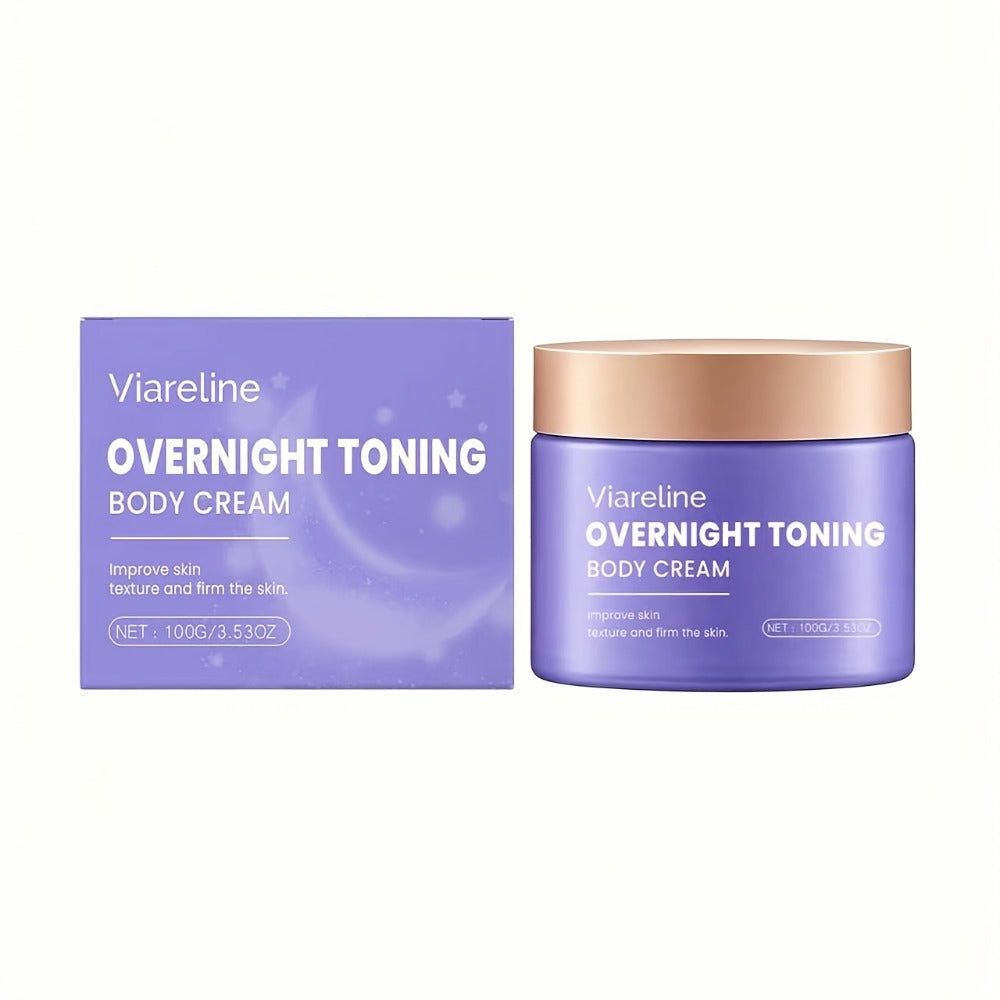 Overnight Body Toning Whip – Firming & Moisturizing Body Shaping Cream with Glycerin & Collagen | Works While You Sleep to Firm Nourish & Tone Skin | Unscented Lightweight Body Firming Cream for Women 3.53oz