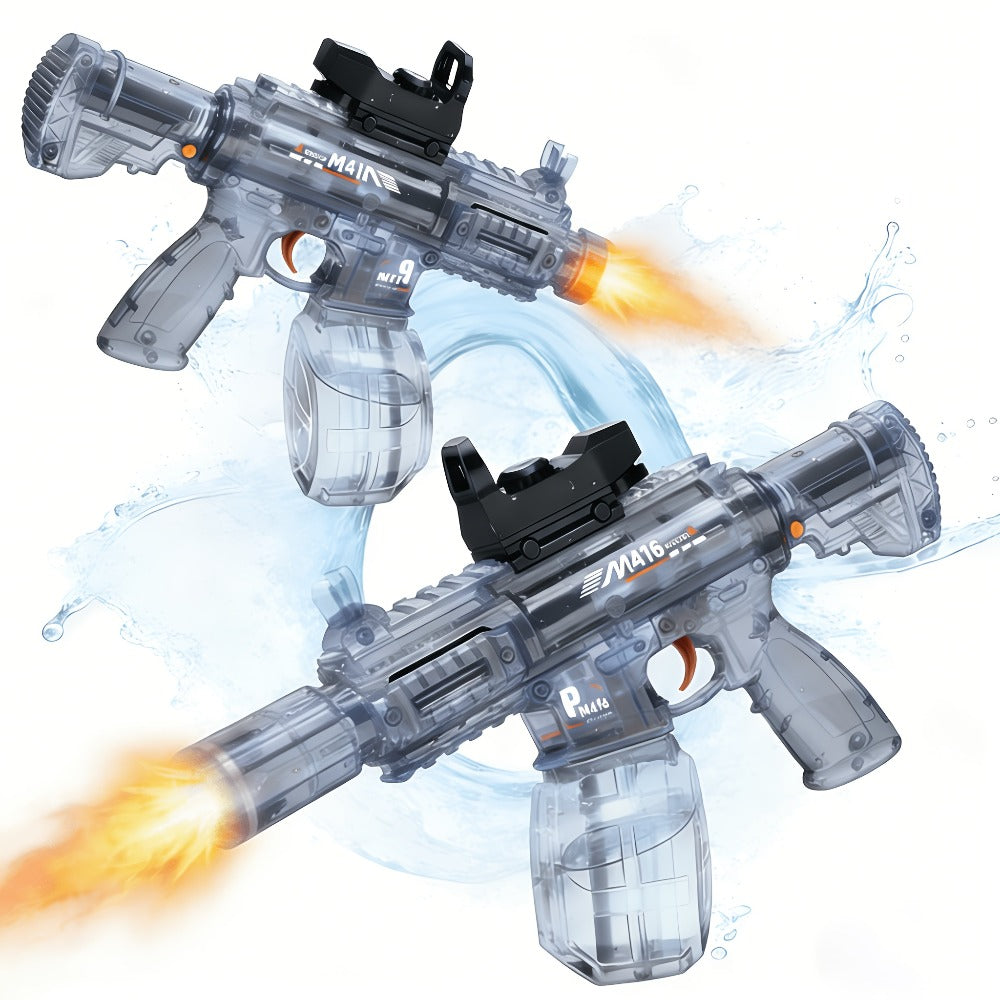 Kids Sound & Light Electric Water Gun Ages 3-8 – Auto Squirt Blaster with Large Tank & LED Effects, Summer Outdoor Pool Beach Backyard Party Toy, Birthday Gift for Boys & Girls, 1pc or 2-Pack