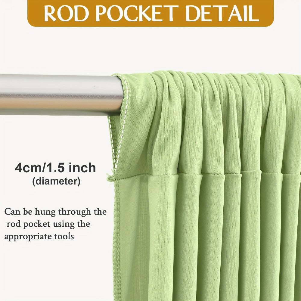 Draped Backdrop Curtains 2-Pack 10x10ft – Luxe Soft Non-Transparent Wrinkle-Free Fabric with Pole Pocket for Wedding, Birthday, Bridal Shower, Graduation, Prom & Holiday Party Decoration