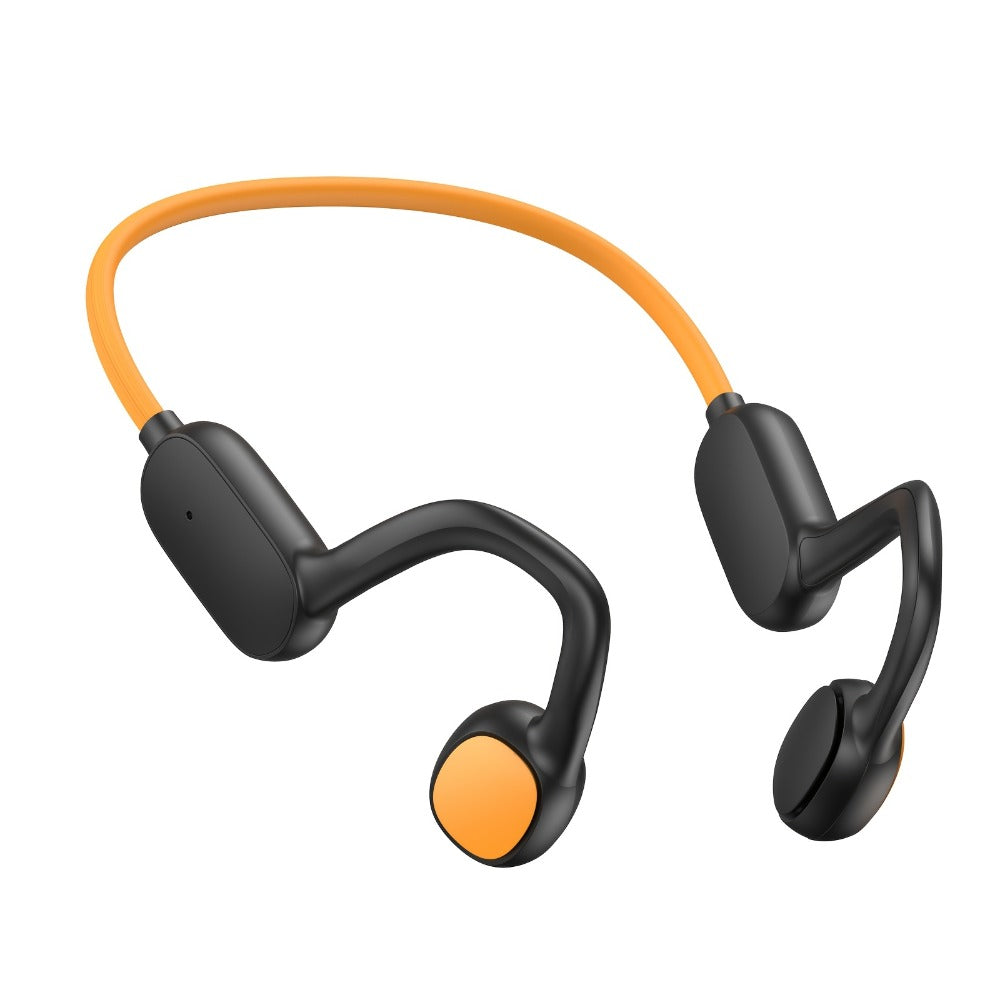 Kids Open Ear Headphones Air Conduction Wireless Bluetooth Headset Mic 20H Playtime Safe Hearing Protection Stereo Sound School Sports Outdoor Children Earphones Orange Red Green