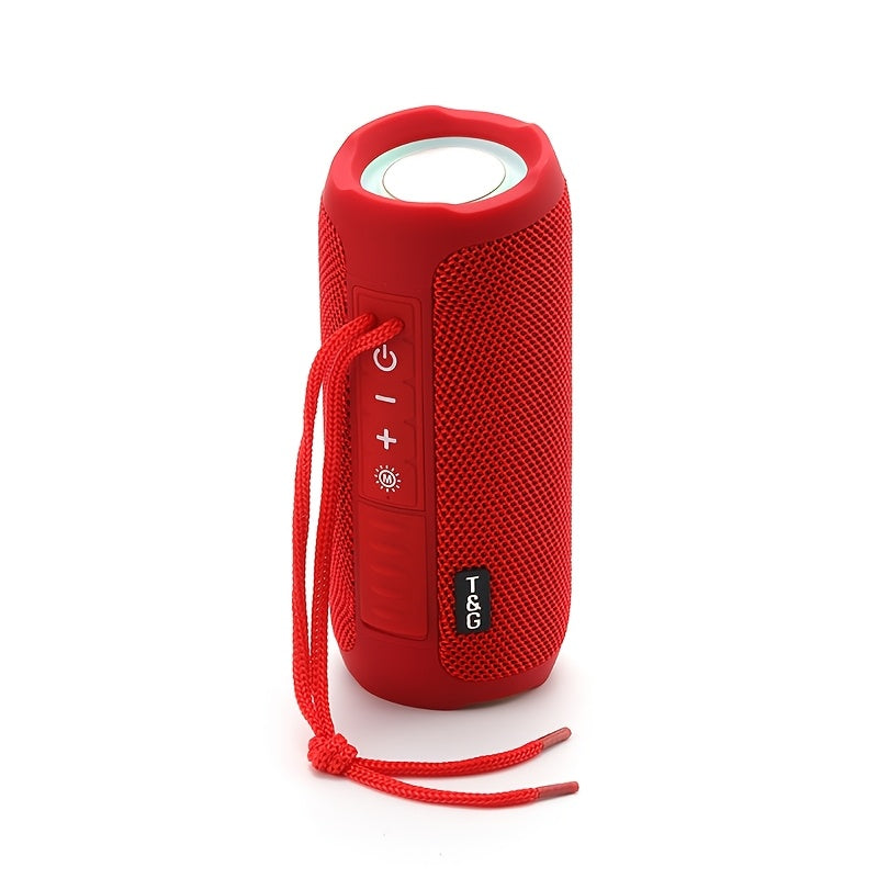 TG227 Portable Bluetooth Speaker with LED Breathing Light, TWS Stereo Sound, USB-C Rechargeable, Wireless Speaker for Outdoor Camping, Hiking, Gatherings