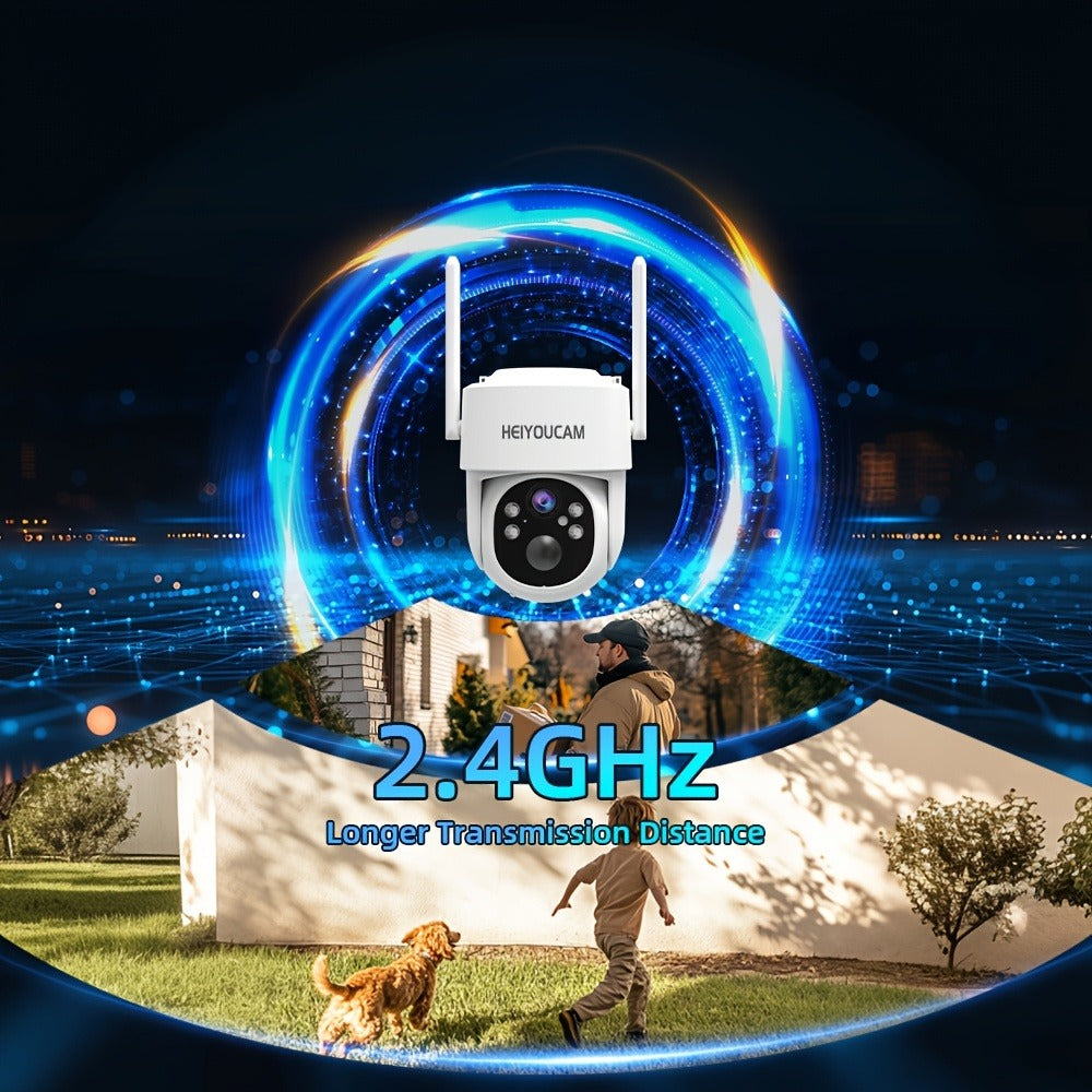 AI Auto Tracking Solar Security Camera Outdoor 360° Dome – AI Human Detection, Full Color Night Vision, Smart Siren & Spotlight, Two-Way Audio, 6000mAh Battery Wireless WiFi Camera