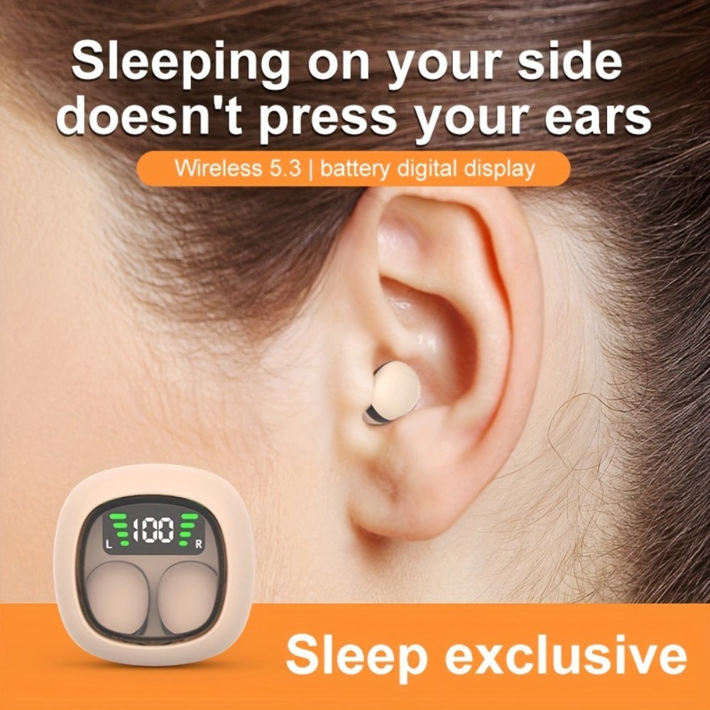 HiFi Touch Control Wireless Earbuds, Ultra-Small In-Ear Headphones with LED Charging Case & Built-In Mic, Stereo Sound, Fitness Running Sleep Work Travel Earphones Compatible with iOS & Android