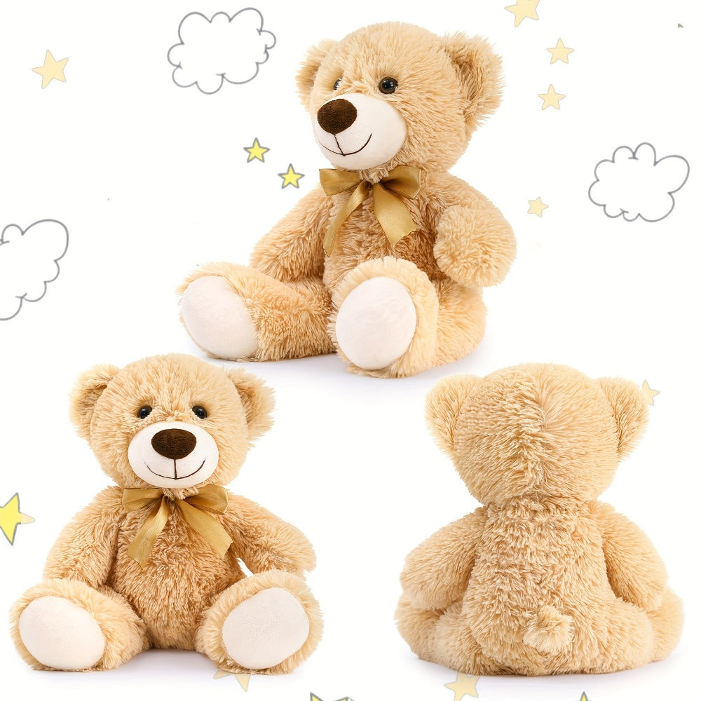8-Pack Teddy Bears, 11-Inch Soft Plush in Dark Brown or Khaki