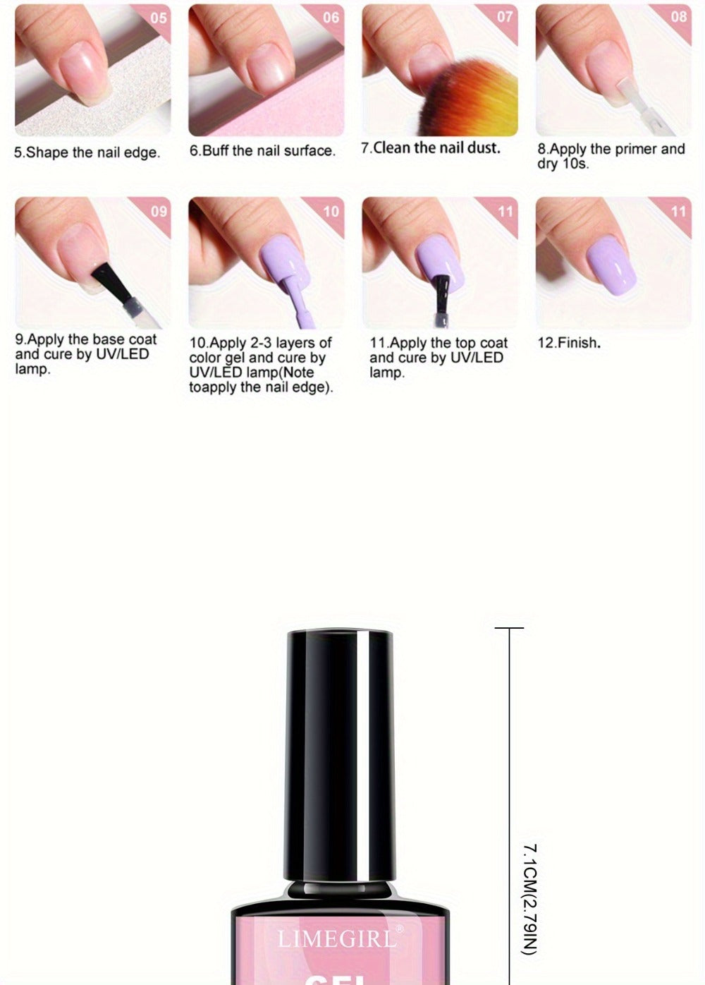 Soak-Off Gel Nail Polish Set 6pcs Hypoallergenic - Fall & Winter Glitter and Solid Colors UV LED Long-Lasting Toxin-Free DIY Nail Art Kit for Women, Home Manicure, Christmas Gift for Nail Lovers