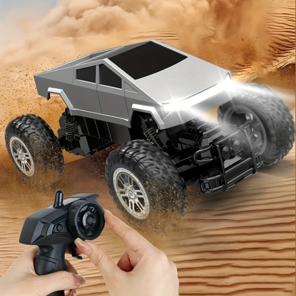 1:16 RC Monster Truck, 4WD Off-Road Pickup with LED Lights and 45° Climbing