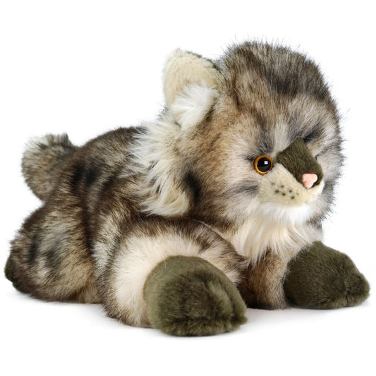 Maine Coon Cat Stuffed Animal, Ricky, 16-Inch Realistic Soft Plush