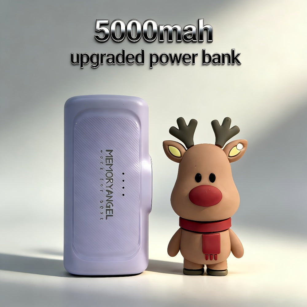 22.5W Fast Charging Power Bank Stand 5000mAh USB-C – Dual Mode Portable Charger with Built-In Phone Stand, Lithium Polymer Battery, Compatible with iPhone 17 16 15 Android Samsung, Emergency Travel Charger