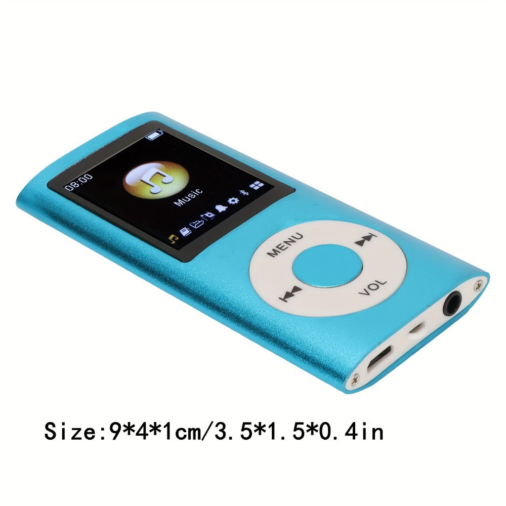 MP3 Player 8-Hour Battery 64GB Lossless FLAC, Slim 1.8 Inch LCD Aluminum Alloy Portable Music Player, Supports MP3 WMA FLAC APE, Playlist Shuffle Sleep Mode, TF Micro SD Card, Earphone & Cable Included