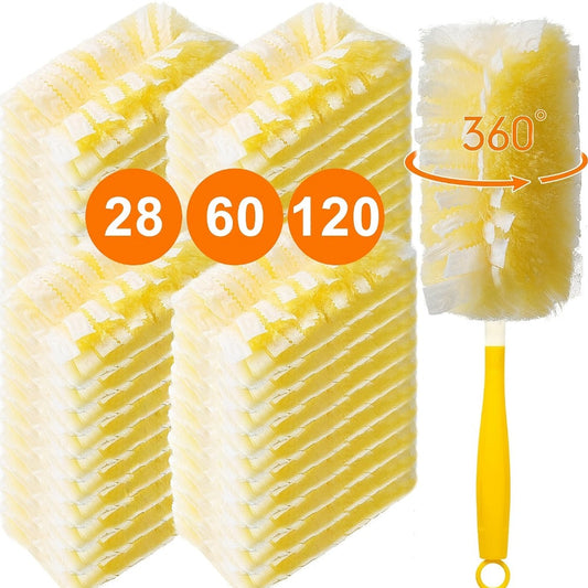 360° Microfiber Duster Refills with Handles, 28, 60 or 120 Count, Swiffer Compatible