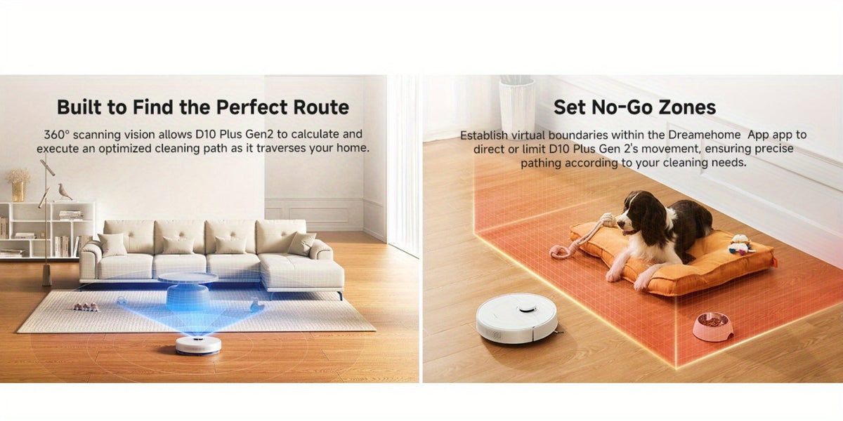 Dreame D10 Plus Gen 2 Self-Emptying Robot Vacuum & Mop Refurbished – 6000Pa Suction | 90-Day Base | LiDAR Navigation | Obstacle Avoidance | Wi-Fi App & Voice Control | Smart Floor Cleaner for Home