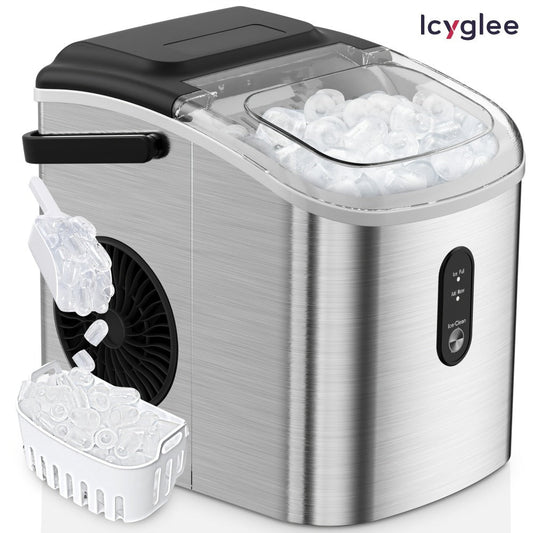Countertop Bullet Ice Maker with Self-Cleaning, 26-29 lbs Daily Output