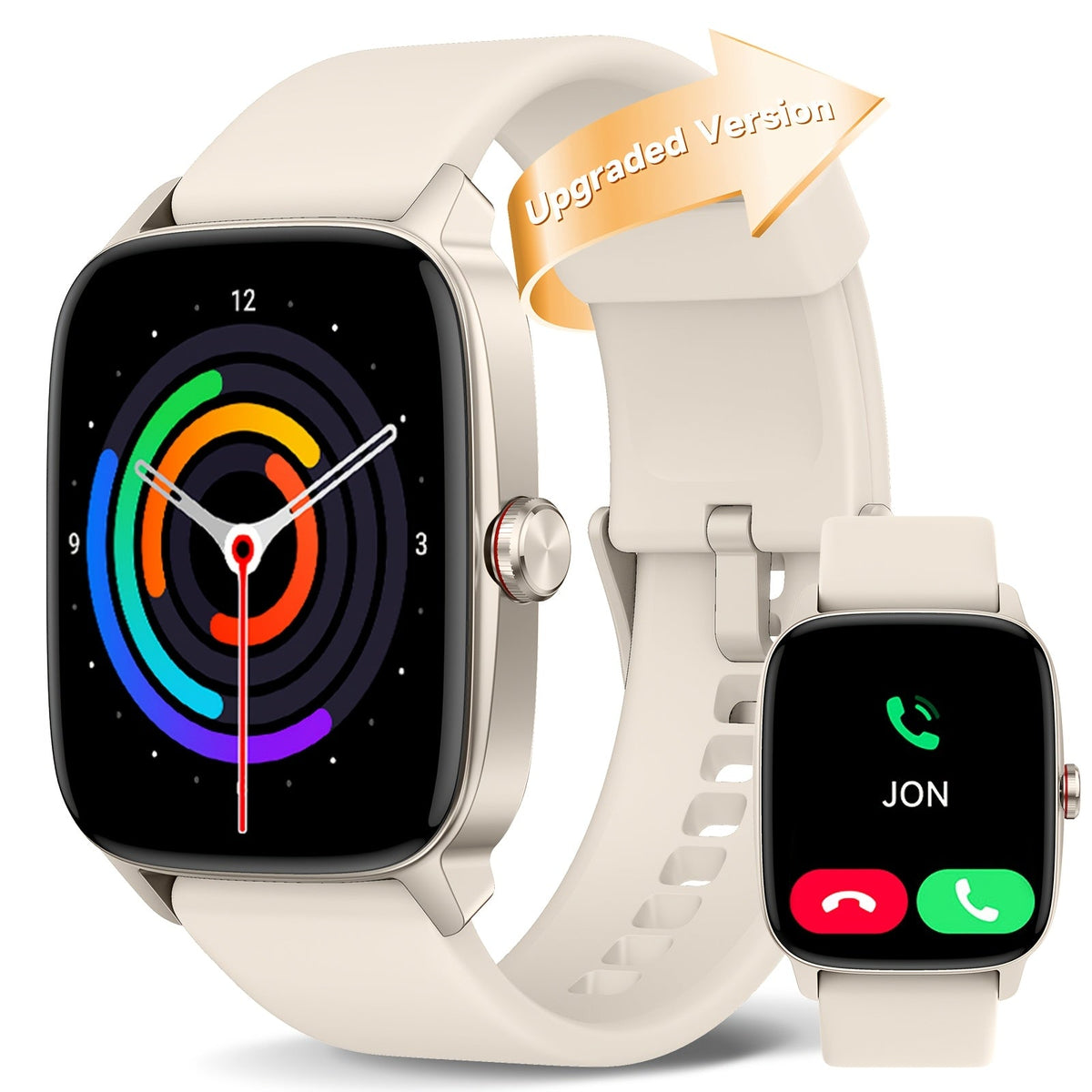 Smartwatch with Built-in Alexa FAWEIO 1.8" HD Touch Screen, Bluetooth Calling, 100+ Sport Modes, Fitness Tracker Heart Rate Sleep Monitor, Compatible with iPhone & Android – Smart Watch for Women Men 14 Colors