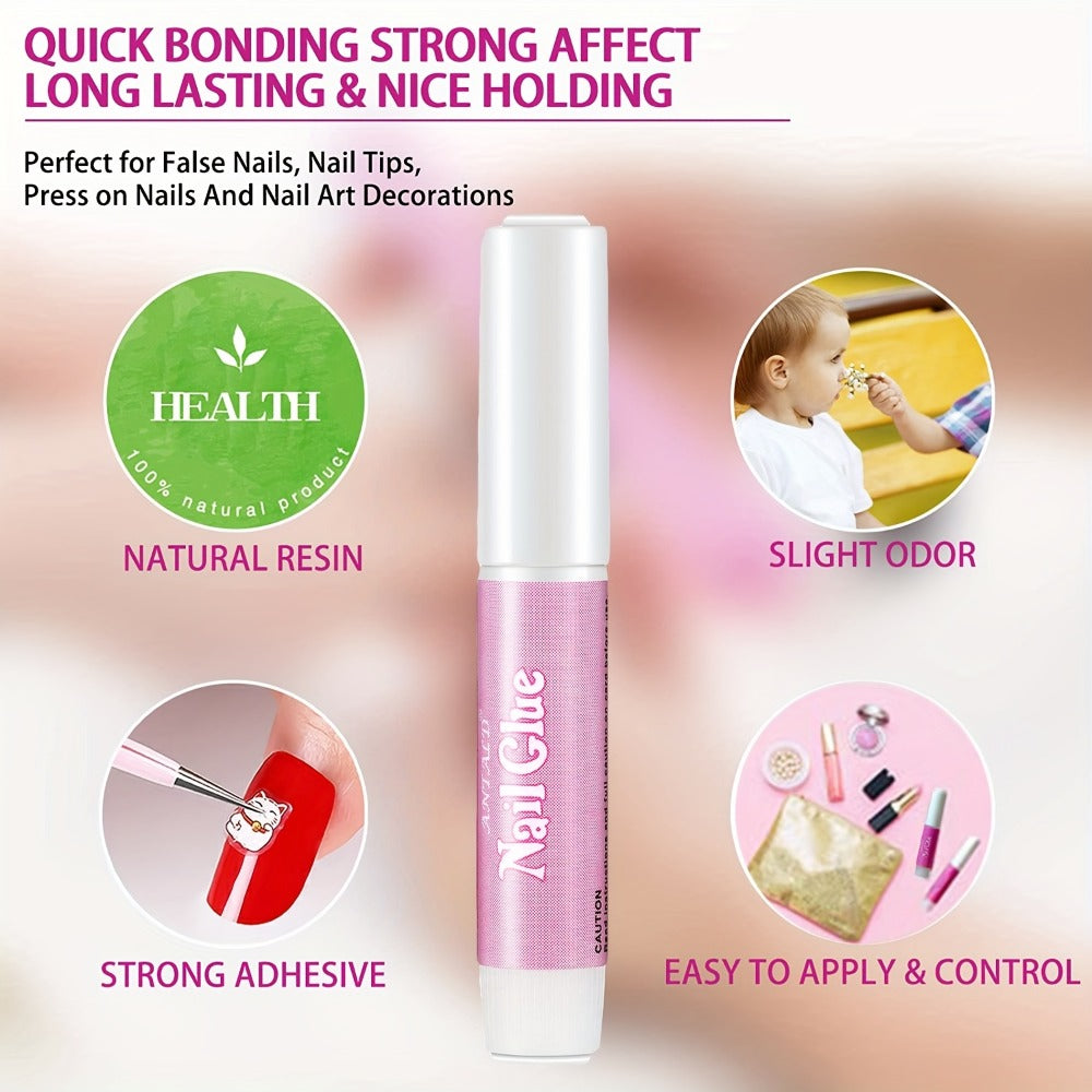Nail Bonding Gel 56pcs Bulk Pack Strong Instant Adhesive for Press On Nails Acrylic Tips — Fast Dry Long-Lasting Clear Liquid Nail Glue for DIY Manicure Pedicure Nail Sticker Home & Salon Women