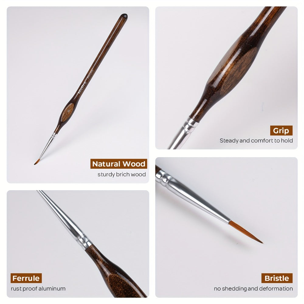 Miniature Paint Brush Set with Cloth Roll Detail Brushes for Acrylic Oil Watercolor Dry Brush for Model Miniature Painting Paint by Numbers Craft Artists