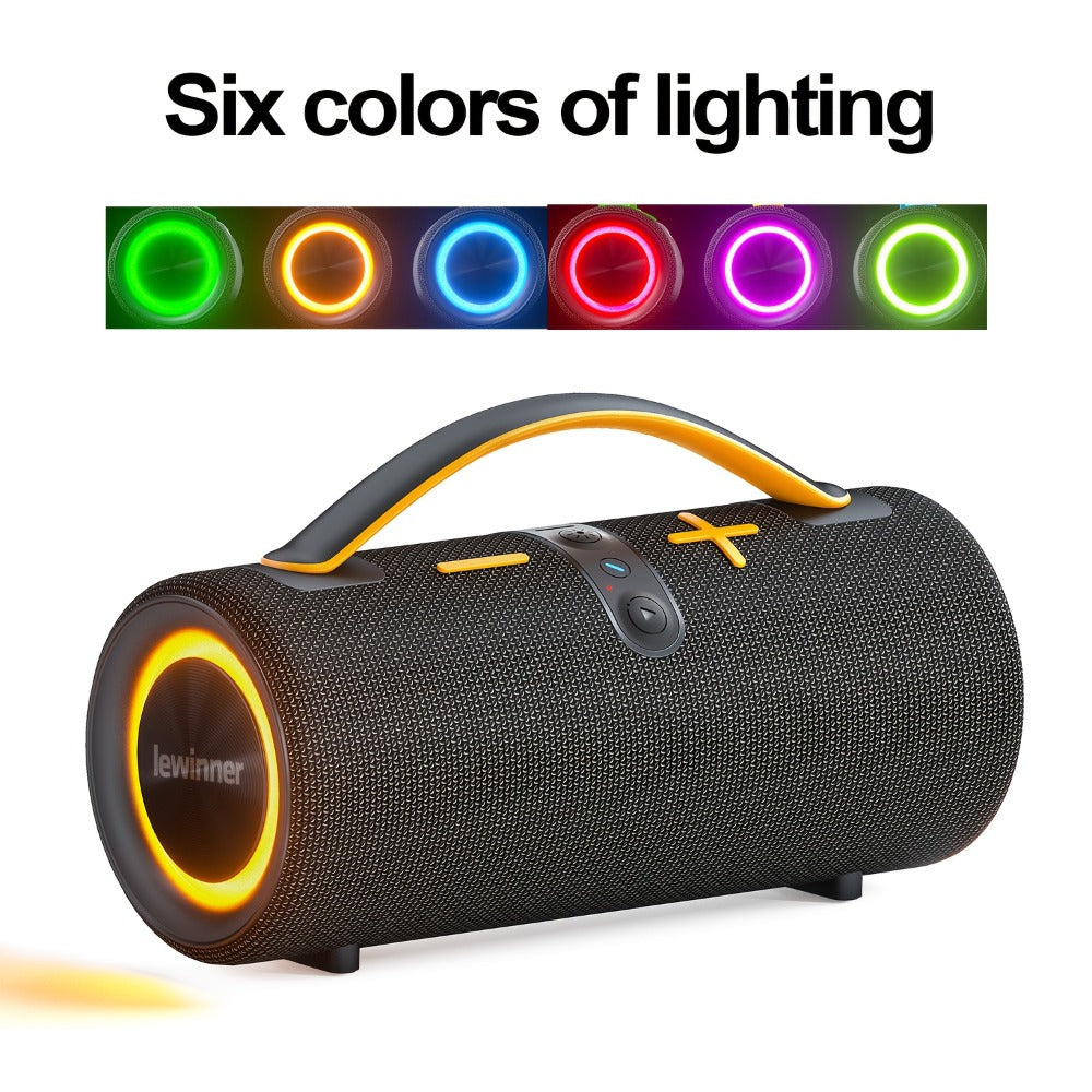 Portable Outdoor Bluetooth Speaker 60W High-Power Subwoofer – 7-Mode RGB Ambient Lighting, Long Battery Life, Type-C Charging, Loud Wireless Speaker for Family Outdoor Parties & Camping