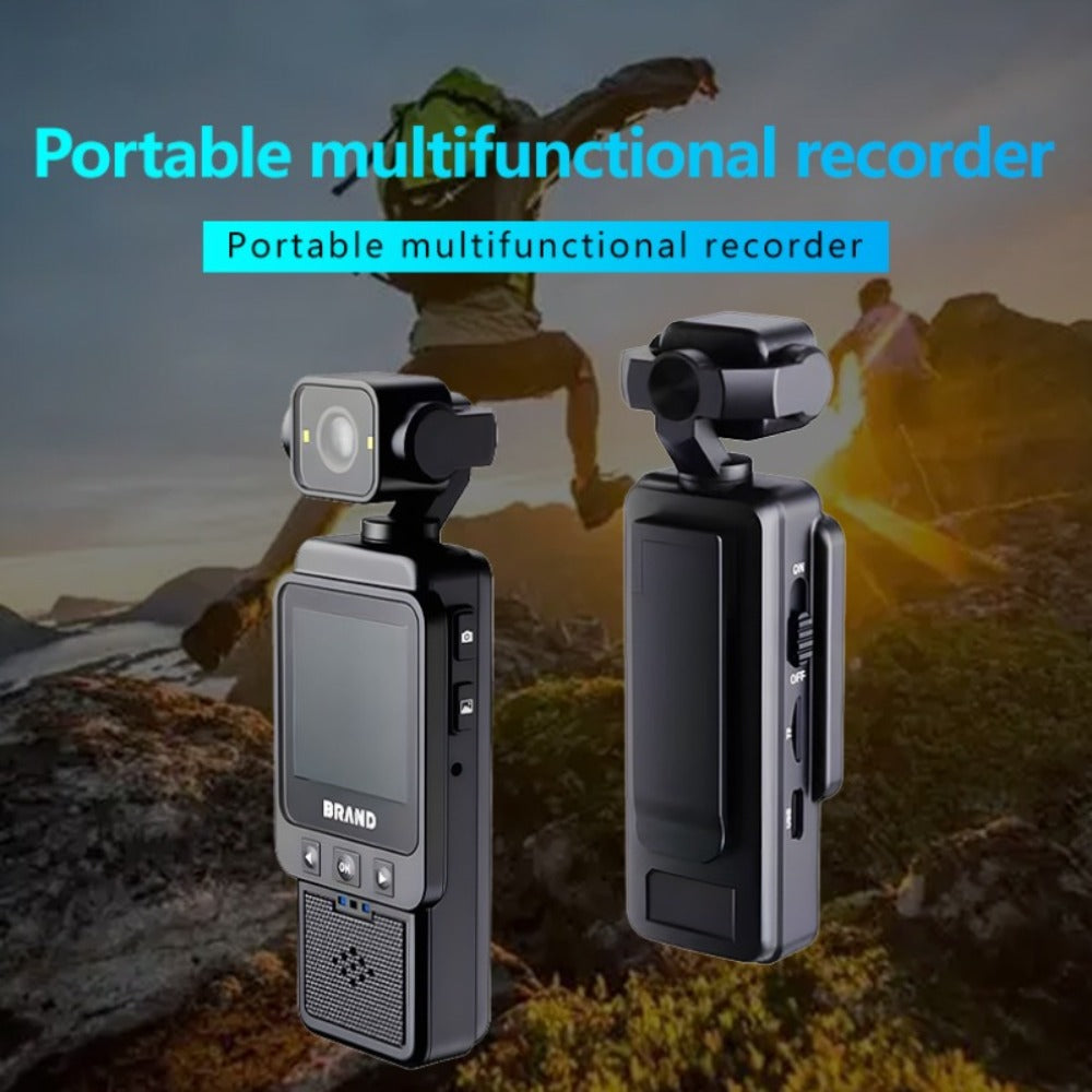 Action Camera 10180P with 360° Rotating Lens, Lightweight 150g Wearable Vlog Camera with 32G Card Option – Pocket-Sized Rechargeable Cam for Vlogging, Sports & Outdoor Adventures