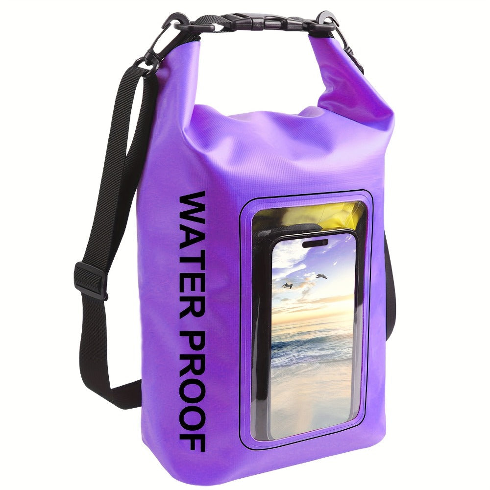 Waterproof Dry Bag Backpack with Touchscreen Phone Window & Roll Top Closure – Lightweight Dry Storage Bag for Men Women | 1.32 2.64 5.28 7.93 10.57 Gal | Travel Swimming Kayaking Camping Beach Boating