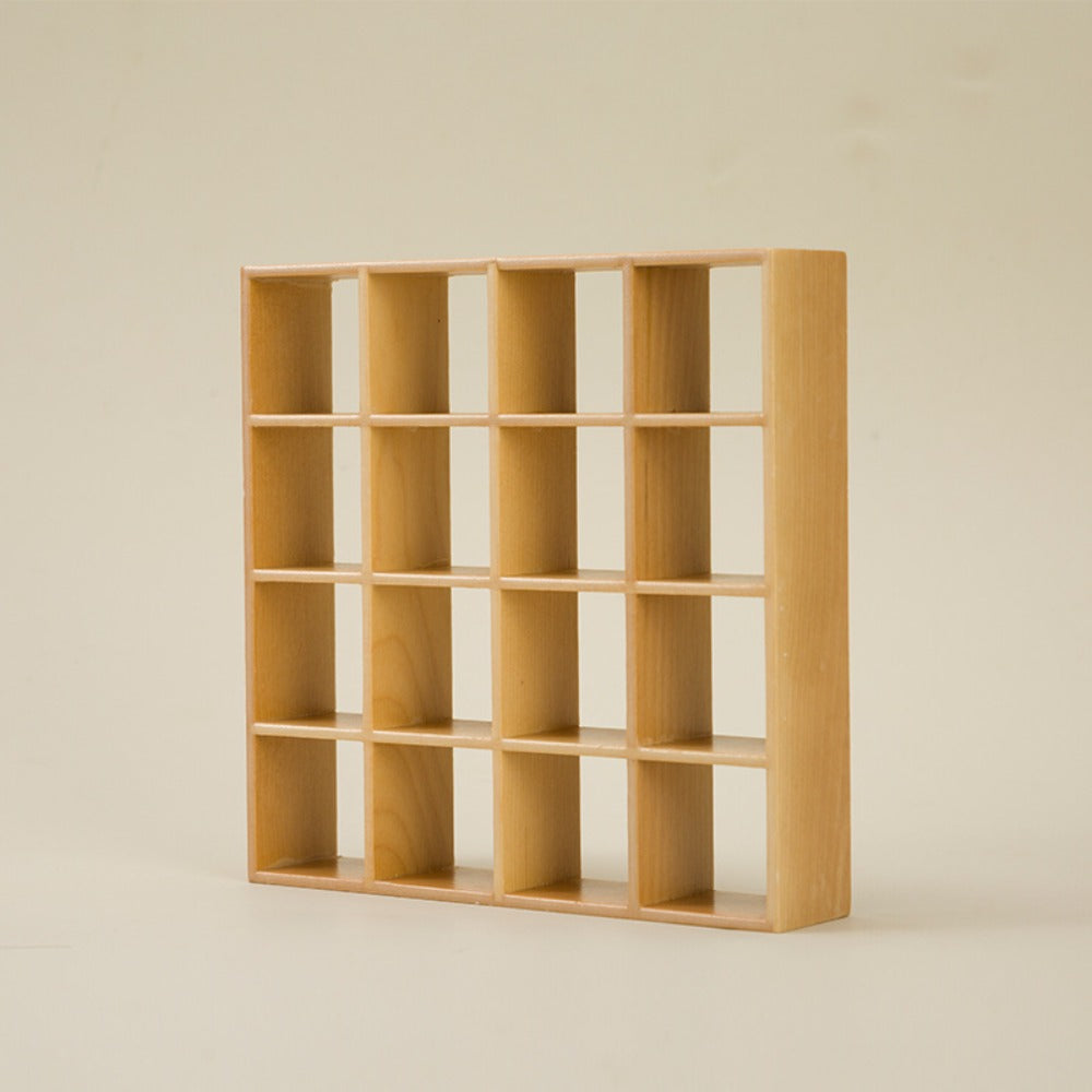 1:12 Scale Dollhouse Display Cabinet with 16 Compartments