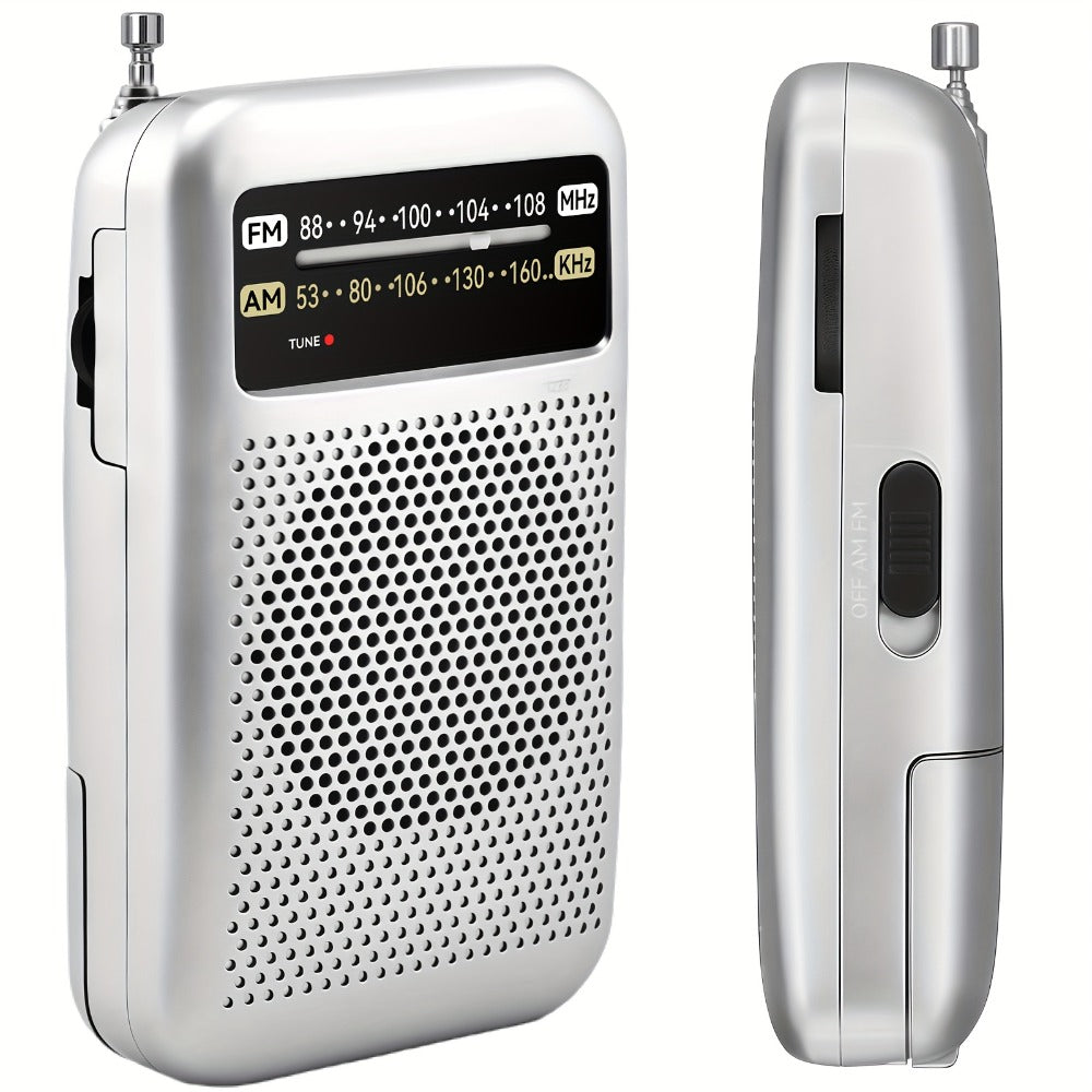 Qoosea Portable AM FM Radio with Long-Distance Reception, Handheld Transistor Radio with Crystal Clear Speaker, Battery Operated 2AA – Compact Emergency Radio for Outdoor, Camping, Travel, Home & Disaster Preparedness